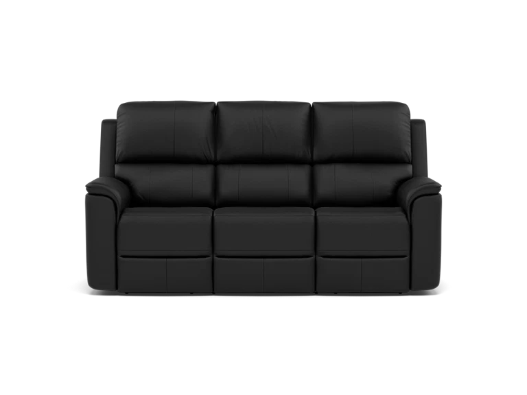 Flexsteel Hank Leather Fully Loaded Zero Gravity Reclining Sofa With Drop Down Table